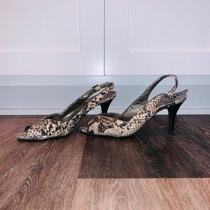 Mootsies Tootsies Snakeskin Heels - Size 7.5 Women